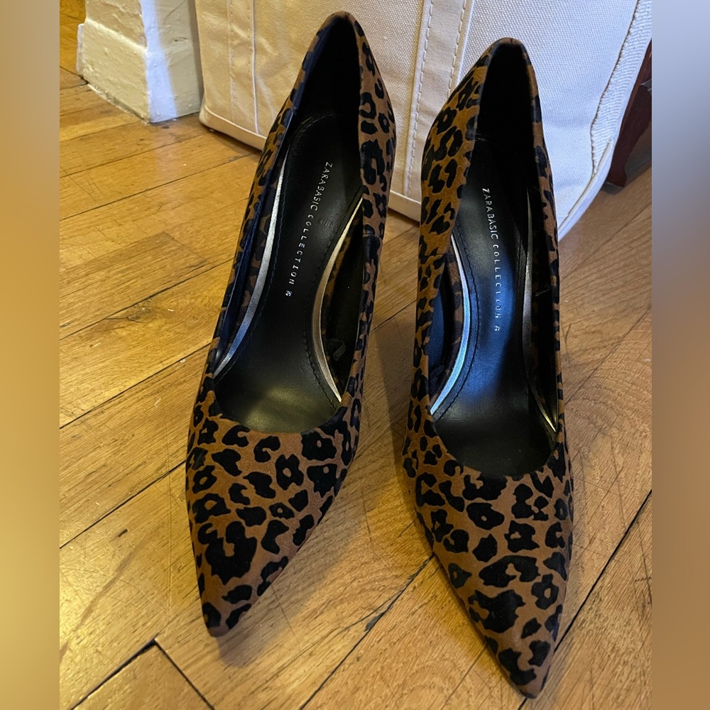 Zara Leopard Print Heels